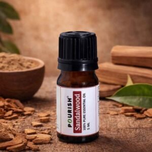Pourish sandalwood essential oil 5ml pure natural oil bottle for aromatherapy skin care and relaxation