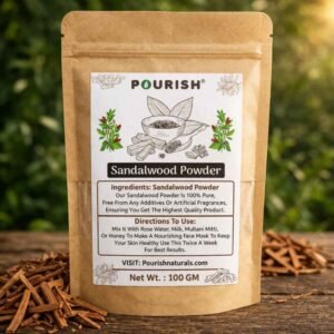 pourish sandalwood powder natural face pack usage image