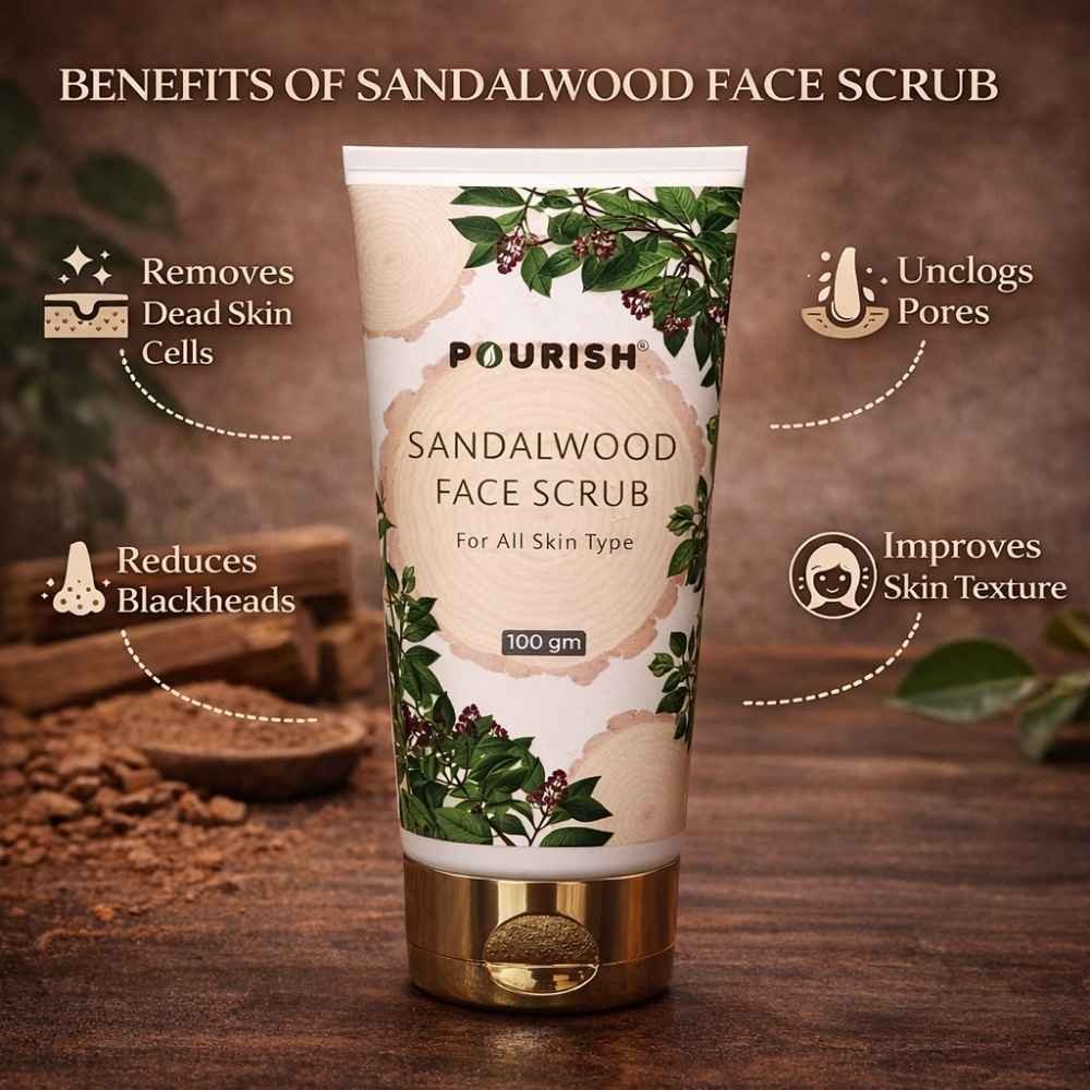 sandalwood face scrub benefits removes dead skin unclogs pores improves skin