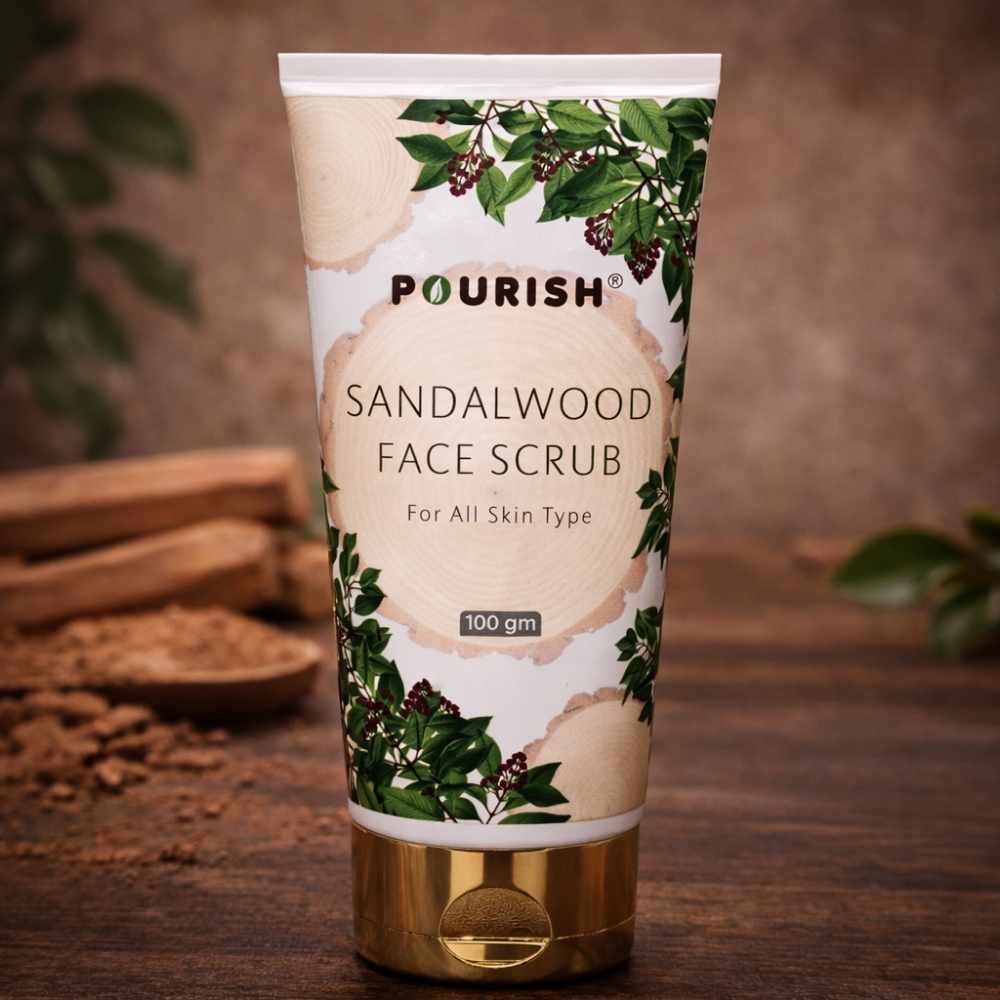 sandalwood face scrub for all skin type natural chandan face scrub 100gm