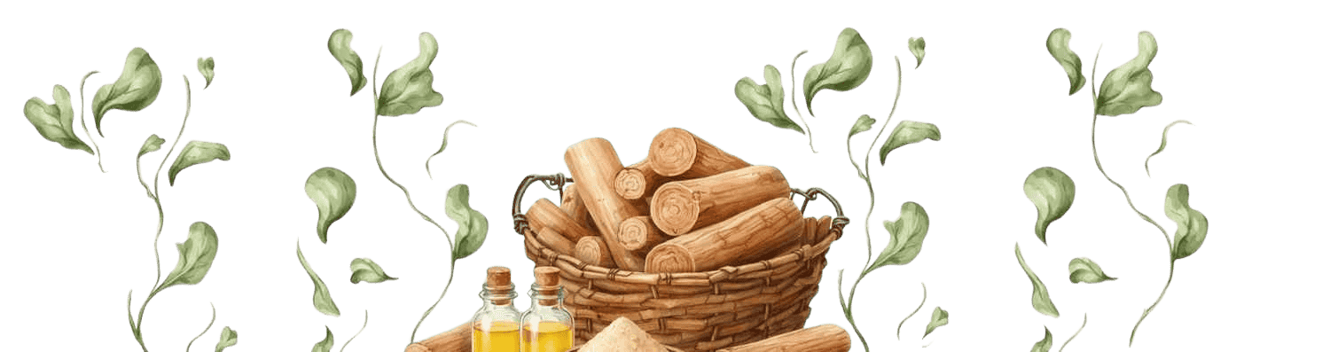 sandalwood oil illustration