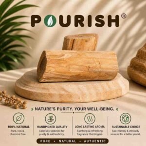POURISH premium sandalwood logs natural chandan wood for aromatherapy and spiritual use