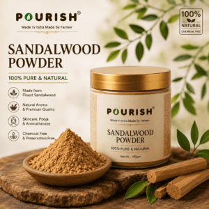 POURISH Chandan Powder – 100% Pure Original Sandalwood Powder for Skincare